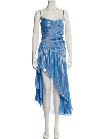 Pre-owned Georgia Hardinge Square Neckline Long Dress W/ Tags In Blue