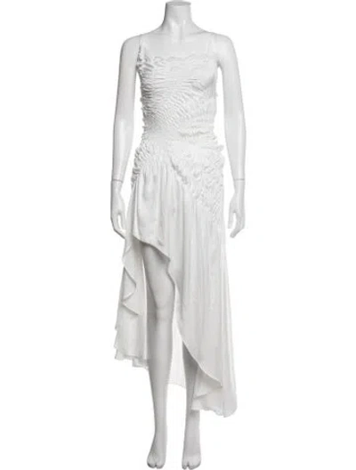Pre-owned Georgia Hardinge Square Neckline Long Dress In White