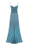 Georgia Hardinge The Relic Knit-jersey Maxi Dress In Blue