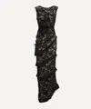 Georgia Hardinge Women's Black Spiral Floor-length Dress