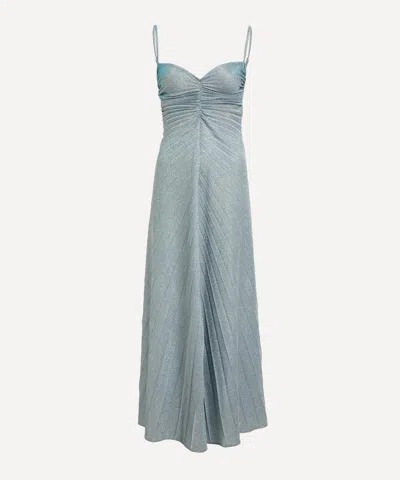 Georgia Hardinge Women's Blue Sky Silver Sparkle Metallic Relic Dress