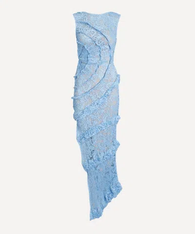 Georgia Hardinge Women's Blue Spiral Floor-length Dress