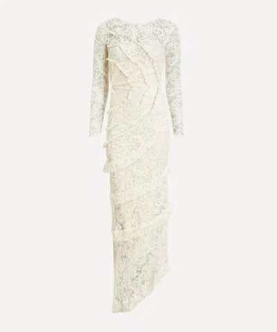 Georgia Hardinge Women's Ivory Spiralite Floor-length Dress In Neutral