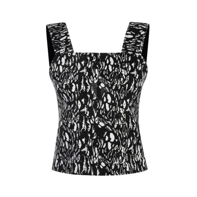 Georgia Herrera Women's Black Eyes Bodice Top