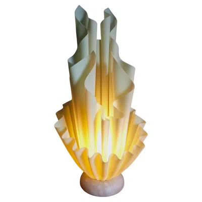 Pre-owned Georgia Jacob Mid-century Yellow Corolle Lamp By , France 1970s