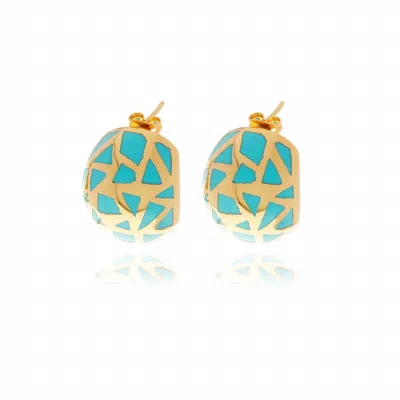 Georgina Jewelry Women's Les Racines Resin Earrings In Turquoise In Blue