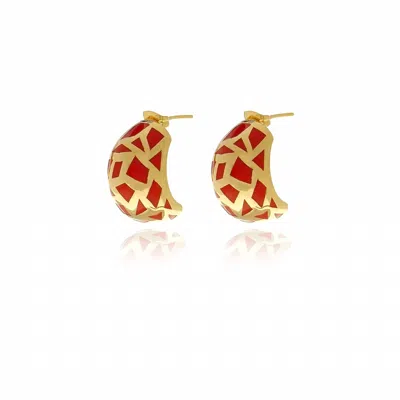 Georgina Jewelry Women's Les Raciness Carmelina Resin Earrings In Gold