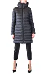 Geospirit Women's Black Polyester Down Jacket In Black
