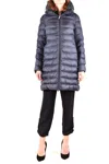 Geospirit Women's Black Polyester Down Jacket In Blue