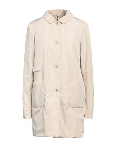 Geospirit Woman Coat Beige Size 8 Polyester, Polyamide