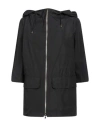 Geospirit Woman Overcoat & Trench Coat Black Size 8 Polyester, Cotton In Black