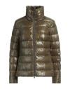 Geospirit Woman Puffer Military Green Size 10 Polyamide In Green