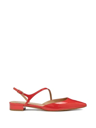 Geox 15 Giselda Pointed-toe Slingback Pumps In Red