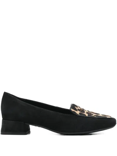 Geox 30mm Vivyanne Leopard-print Block-heel Pumps In Black