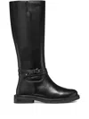 Geox 35mm Serilda Buckled Knee-high Boots In Black