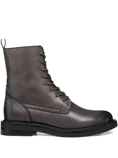 Geox 35mm Serilda Lace-up Fastening Boots In Gray