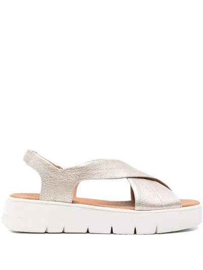 Geox 40mm Dandra Crossover Slingback Sandals In Gold