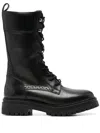 Geox 40mm Iridea Combat Boots In Black