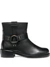 Geox 450mm Nalvia Buckle Strap Boots In Black