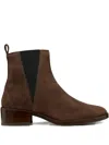 Geox 45mm Camexia Pull-on Ankle Boots In Brown