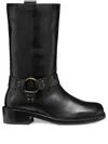 Geox 45mm Nalvia Leather Boots In Black