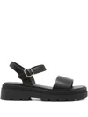 Geox 50mm Adacter S Buckle Ankle-strap Sandals In Black