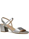 Geox 50mm Eraklia Snakeskin-effect Block-heel Pumps In Gray