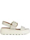 Geox 55mm Spherica Platform Sandals In White