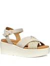 Geox 60mm Woven Cross-strap Platform Sandals In Neutral
