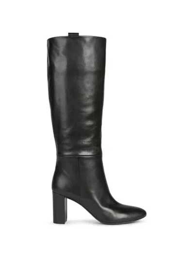 Geox 80mm Pheby Knee-high Block-heel Boots In Black