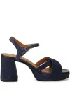 Geox 85mm Block-heel Cross-straps Sandals