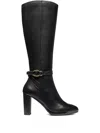 Geox 85mm Walk Pleasure Buckled Knee-high Boots In Black