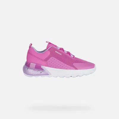 Geox Kids' Activart Illuminus Junior Fuchsia/lilac In Fuchsia,lilac