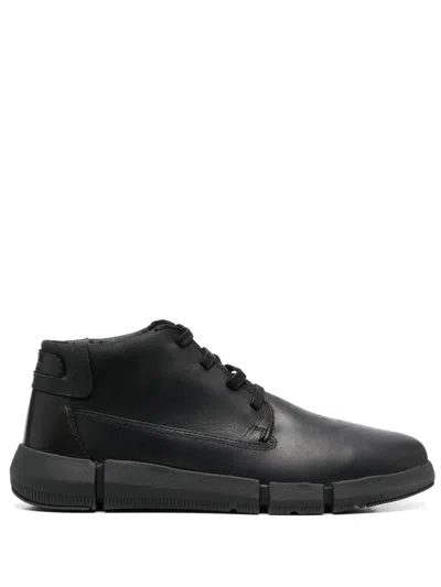 Geox Adacter Leather Boots In Black