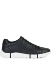 Geox Adacter Leather Lace-up Sneakers In Multi
