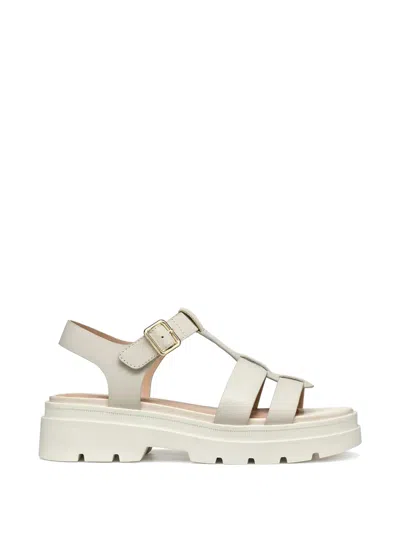 Geox Adacter S B Buckle-fastening Caged Sandals In White