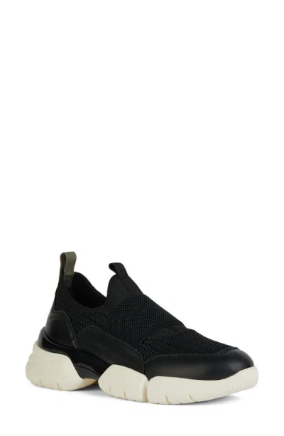 Geox Adacter Water Resistant Slip-on Sneaker In Black