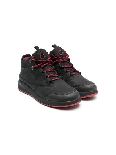 Geox Aeranter Lace-up Ankle Boots In Black