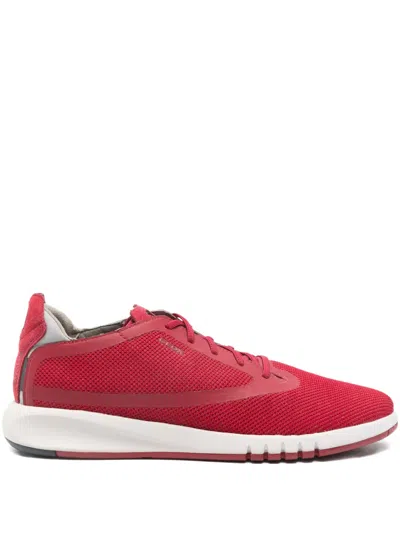Geox Aerantis Panel Sneakers In Red