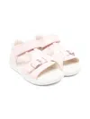 Geox Alul Buckle-fastening Leather Sandals In Pink