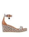 Geox & Julia Vysotskaya Woman Espadrilles Midnight Blue Size 8 Leather, Textile Fibers In Blue