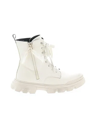 Pre-owned Geox Kids'  Ankle Boots In White