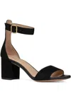 Geox Ankle-strap Block-heel Sandals In Black