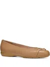 Geox Annytah Plaque-embellishment Ballet Flats In Brown