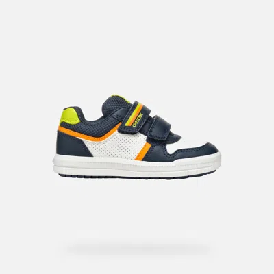 Geox Kids' Arzach Boy Navy/fluo Green In Navy,fluo Green