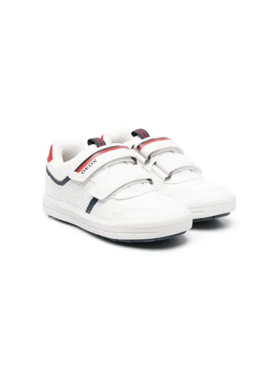Geox Kids' Arzach Touch-strap Trainers In White