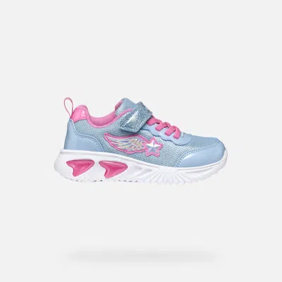 Geox Kids' Assister Girl Sky/pink In Sky,pink