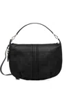 Geox Aurelyi Zip Shoulder Bag In Black