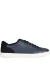 Geox Avola Leather Panel Trainers In Blue