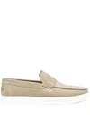 Geox Avola Penny Suede Loafers In Nude